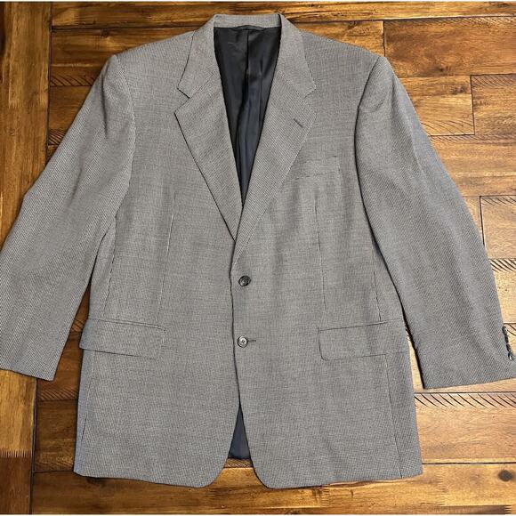 VINTAGE Loro Piana For HF Wool Houndstooth Blazer- 44 Regular- Designer, Read** - Picture 1 of 11